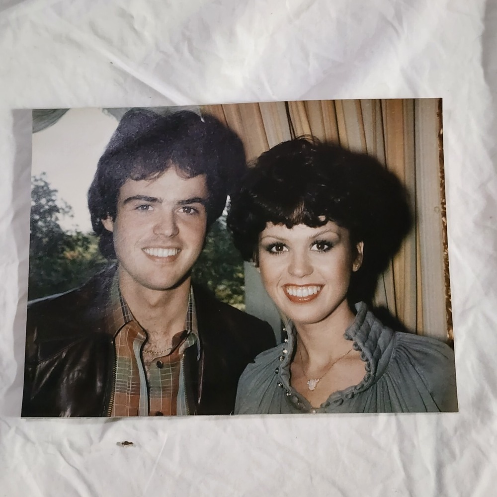 Donny and Marie Osmond headshot man woman vintage pinup clipping 1970s 8x10